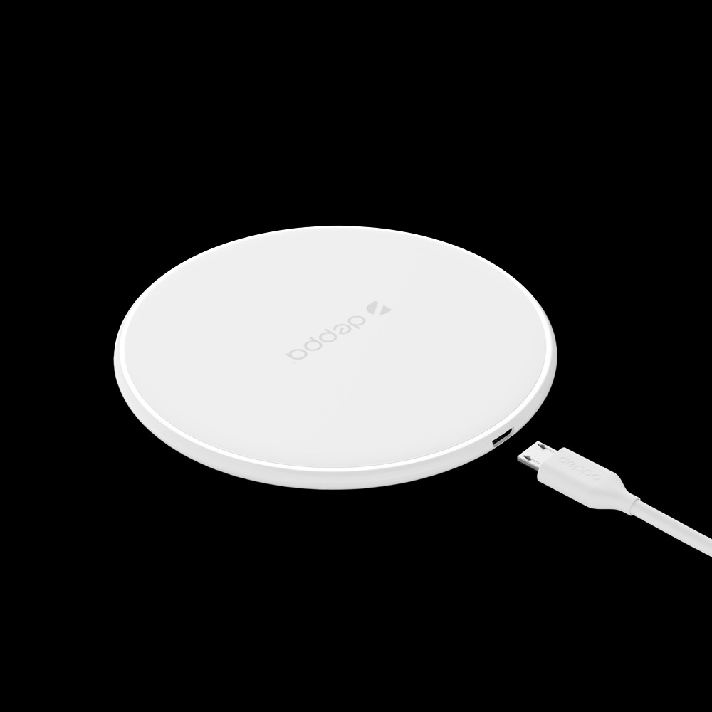 Беспроводное ЗУ Qi Fast Charger, 10W, стандарт Qi, белый, Deppa