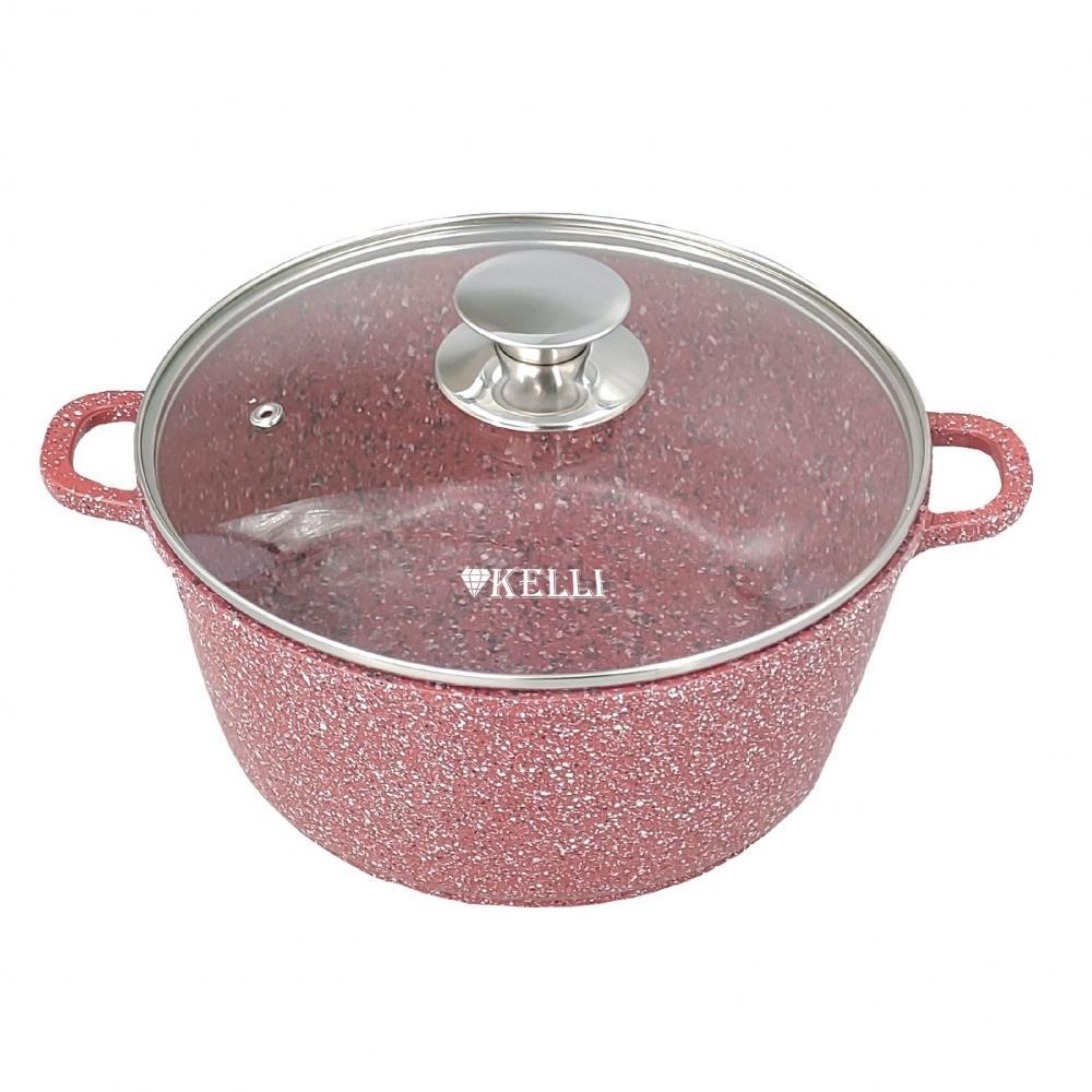 KL-4098-28 Кастрюля с гранитным покрытием 8.0 л KELLI
