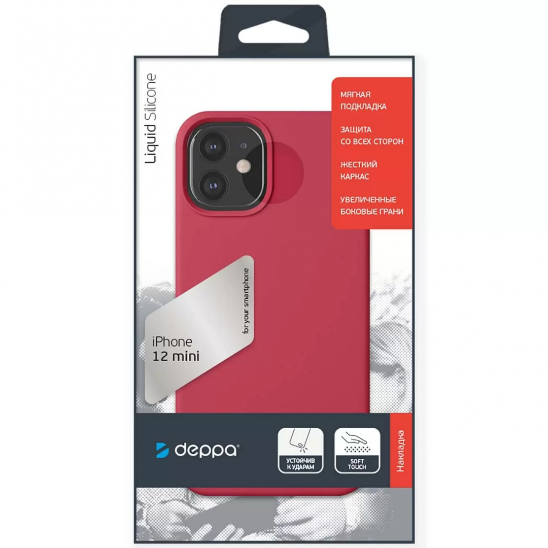 ����� Liquid Silicone ��� Apple iPhone 12 mini, �������, ������, Deppa