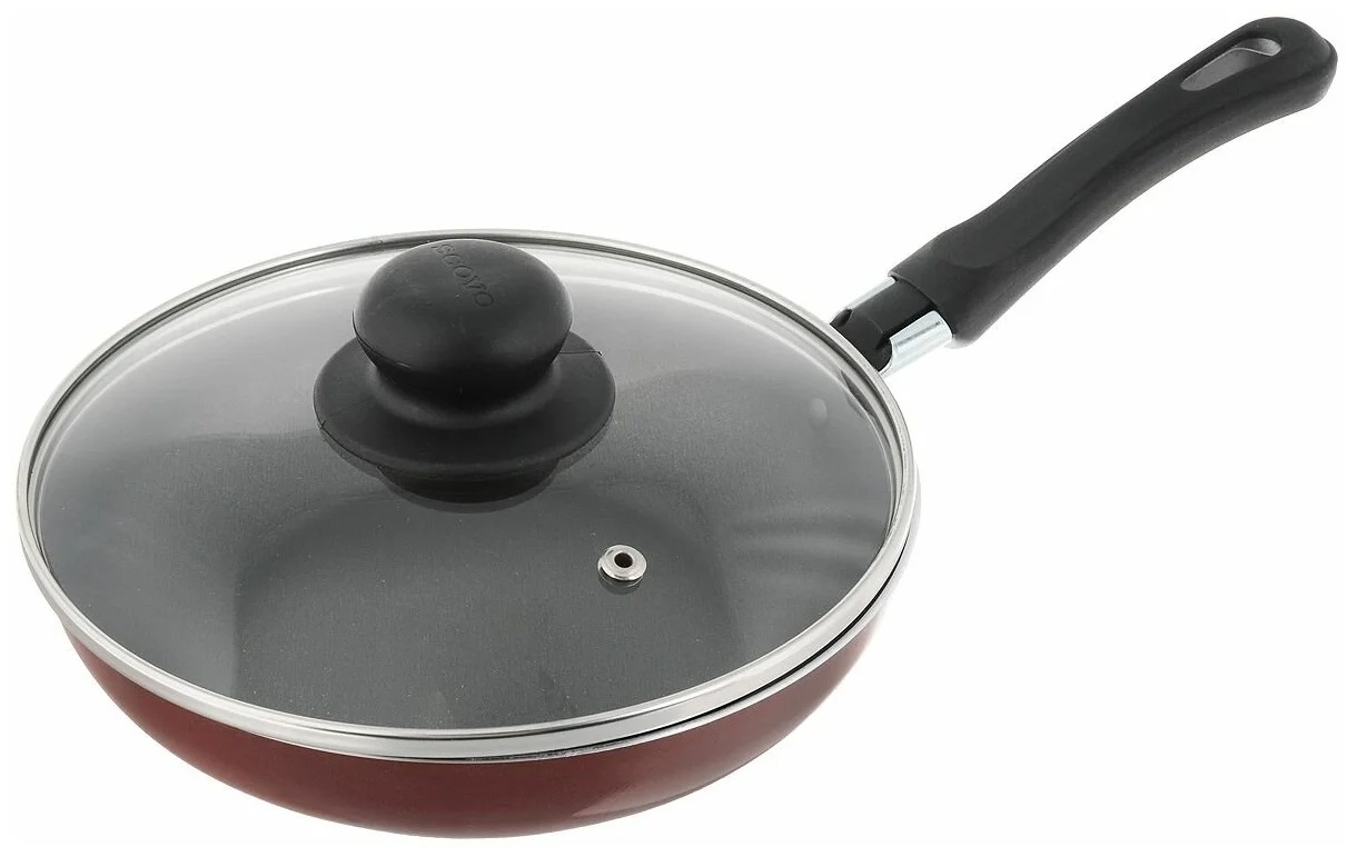Сковорода Scovo Expert СЭ-030, с крышкой, 28 см