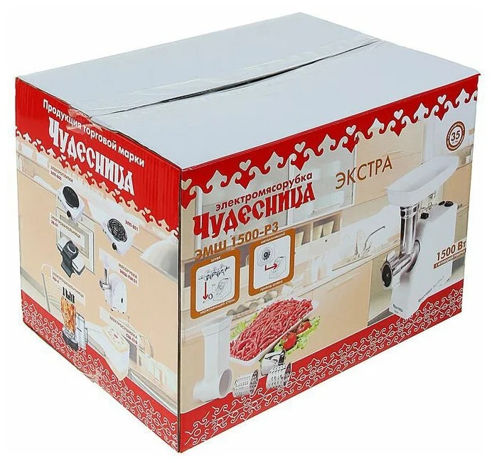 Мясорубка Чудесница Экстра ЭМШ 1500-Р3, белый