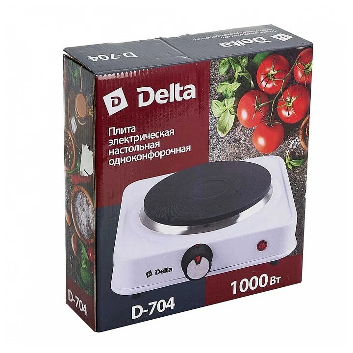 Эл.плита DELTA D-704 1-комф диск белая