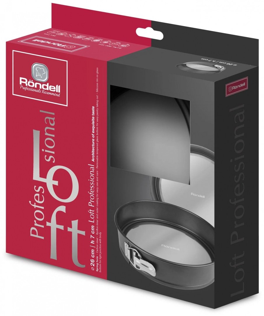 Форма круглая со съемным дном 26x7 см Loft Professional Rondell
