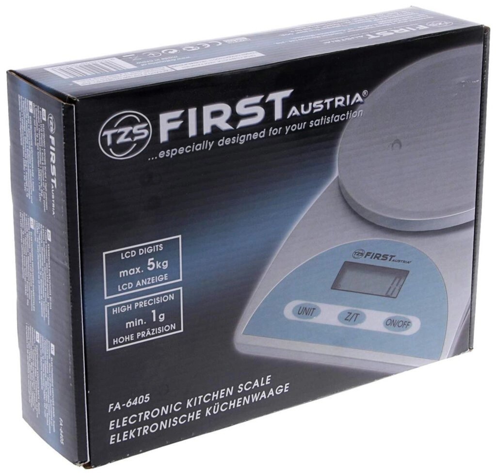 Весы кухонные FIRST FA-6405 Silver